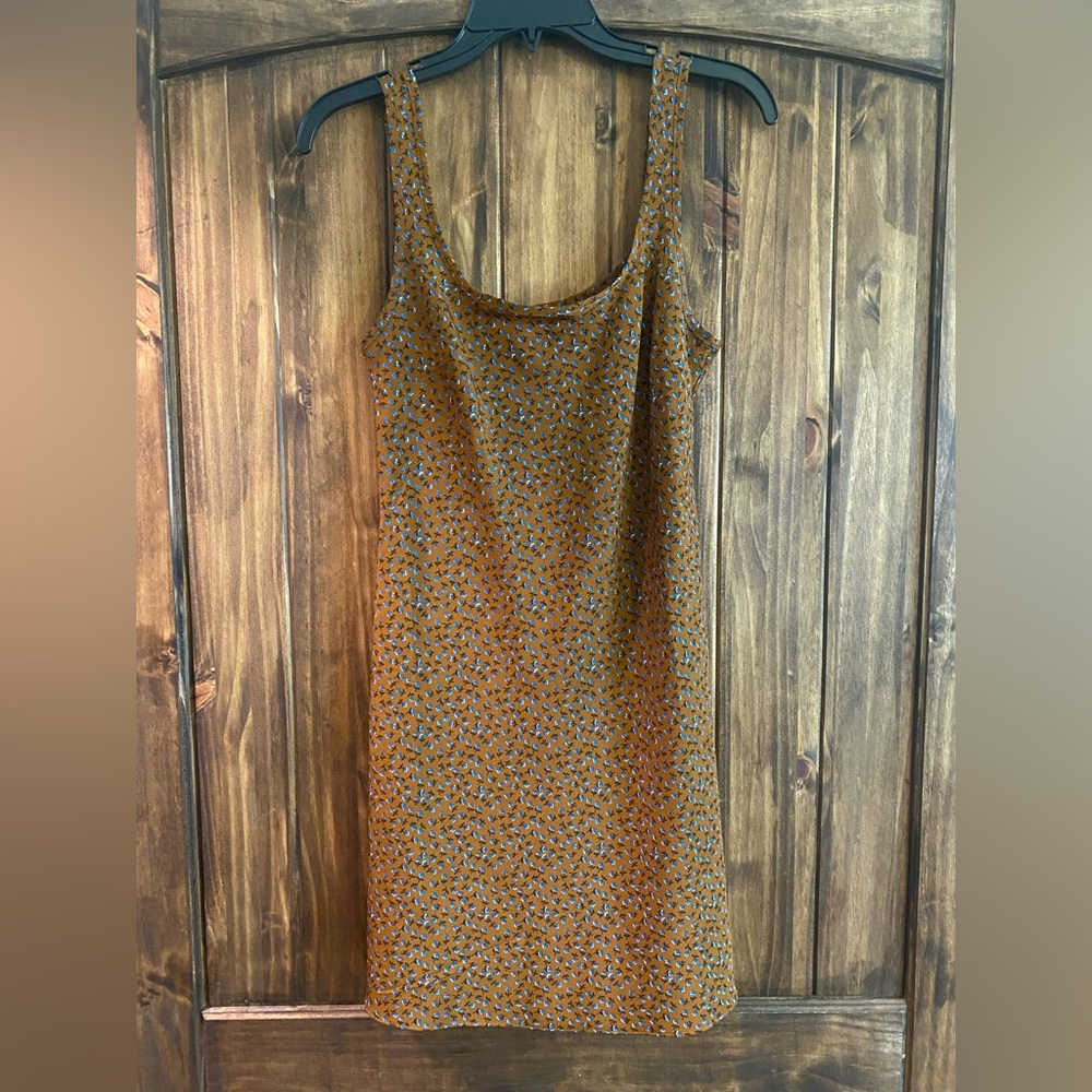 Brown Floral Mini Dress